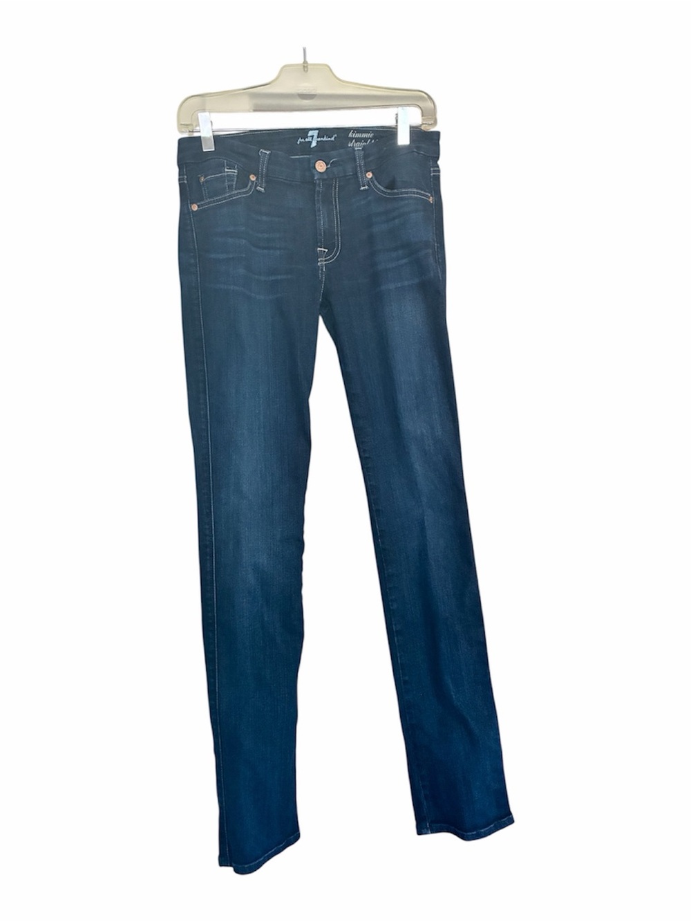 7 For All Mankind Kimmie Dark Blue Skinny Jeans Sz 30